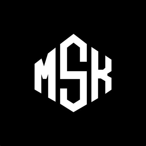 Diseño De Logotipo De Letra Msk Con Forma De Polígono Diseño De Logotipo En Forma De Cubo Y