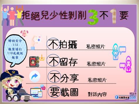 拒絕兒少性剝削3不1要 竹縣警局攜勵馨基金會推出線上有獎徵答活動 蕃新聞