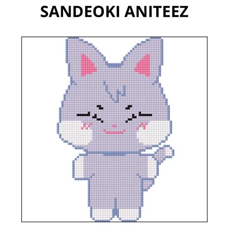 Kpop Ateez Aniteez Sandeoki Cross Stitch Pattern Etsy