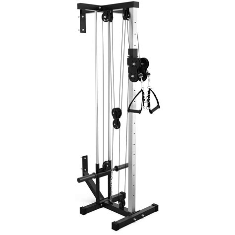 Synergee Wall Mounted Adjustable Dual Pulley Machine With Nylon Handles