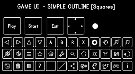 GAME UI - SIMPLE OUTLINE [SQUARES] | OpenGameArt.org