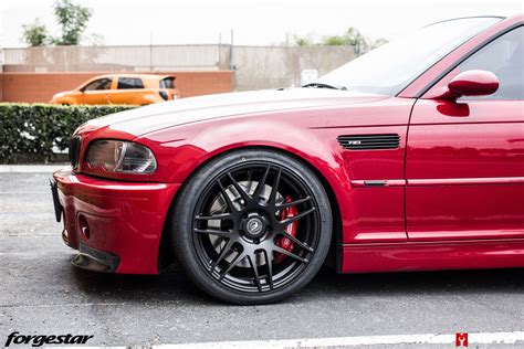 Bmw E46 M3 On Forgestar F14 Semi Gloss Black 19×85 19×10