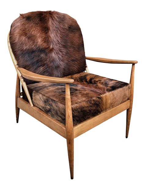 Danish Mid Century Modern Cowhide Chair Chairish