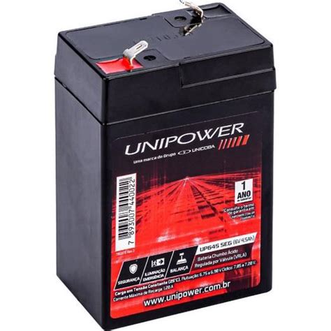 Bateria De Chumbo Unipower 6V 4 5AH UP645SEG A21 6V4 5AHSG