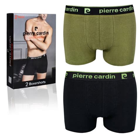 Bokserki Męskie 2 Pack Pierre Cardin Zielone M Pierre Cardin Moda