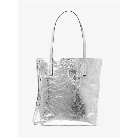 Michael Kors Emry Large Crinkled-leather Tote Bag in Metallic | Lyst