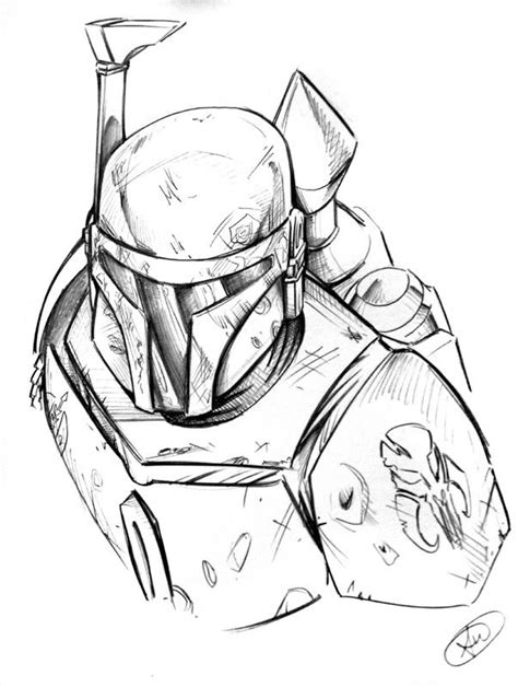 Mandalorian Helmet Drawing Boba Fett Helmet Coloring Pages ISBAGUS