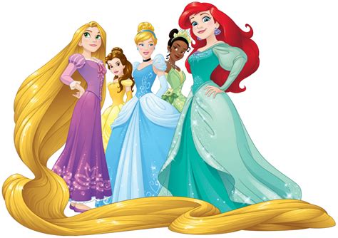 Nuevo Artwork PNG En HD De Rapunzel Belle Cinderella Tiana Y Ariel