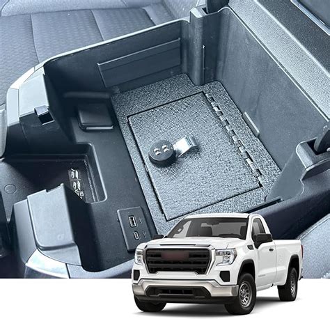 Youlai Center Console Gun Safe Console Gun Vault Compatible With Chevy Silverado