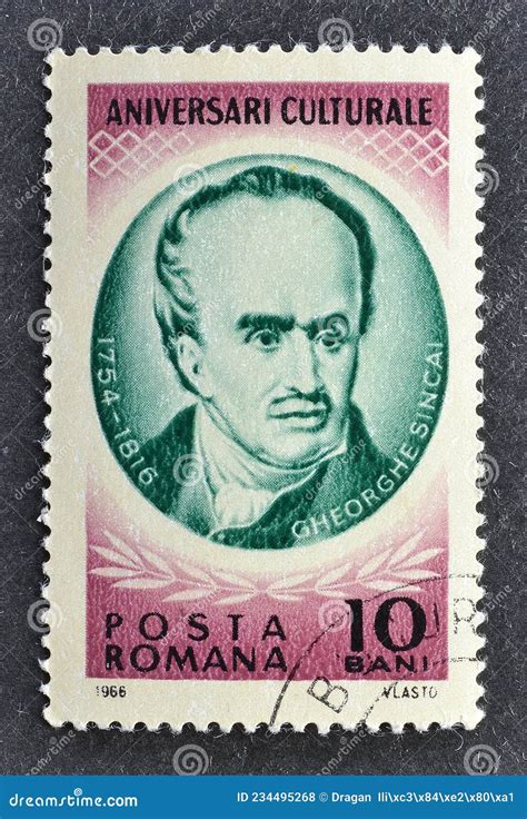 Cancelled Postage Stamp Printed By Romania That Shows Portrait Of