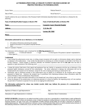 Pdf Forms For Comanche County Memorial Hospital - Fill and Sign Printable Template Online