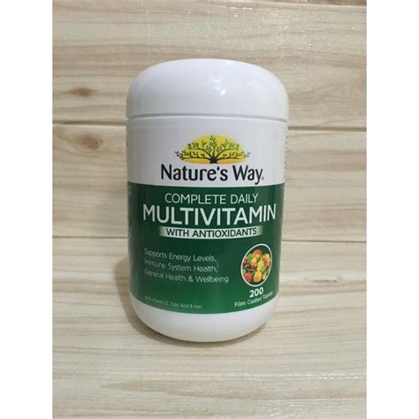 Jual Nature S Way Complete Daily Multivitamin With Antioxidants 200 Tablet Shopee Indonesia