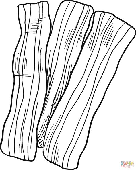 Bacon Coloring Page Images Sketch Coloring Page