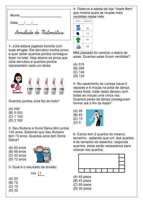 Atividades Diversificadas Matemática Atividades De Matemática