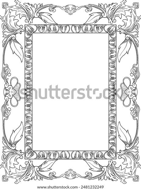 Royal Pattern Border Frame Illustration Stock Vector Royalty Free 2481232249 Shutterstock