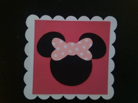 Minnie Mouse Birthday Card Flat Cricut Craft Room Basic Cartridge Used