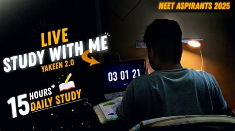 Study With Me Live 15 Hrs Study NEET 2025 Aspirants 222 Days Left