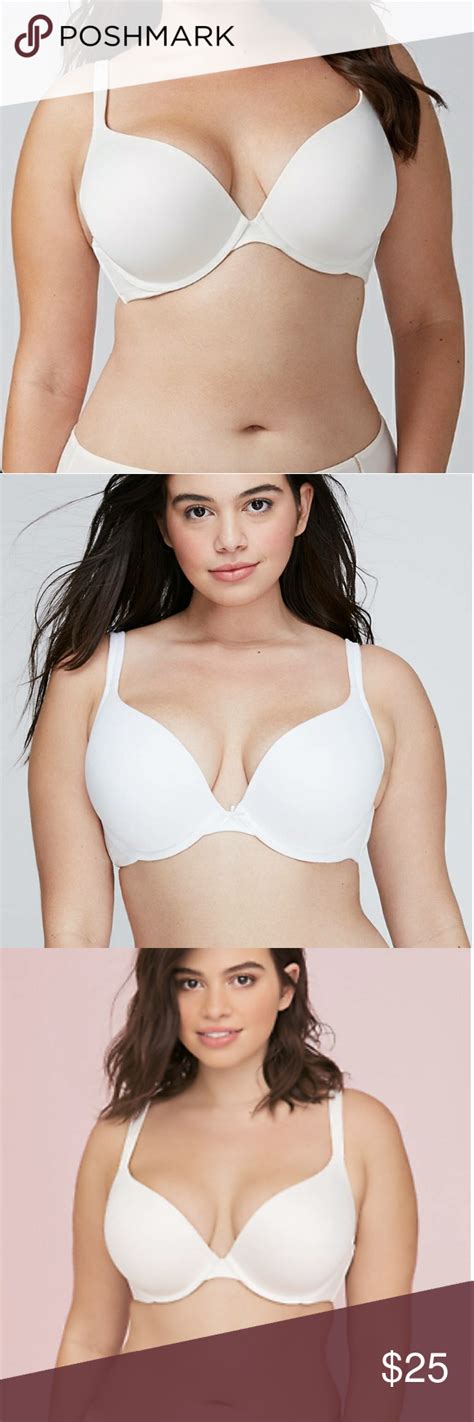 Cacique Smooth Pushup Plunge Bra Cream White 44dd Plunge Bra Perfect