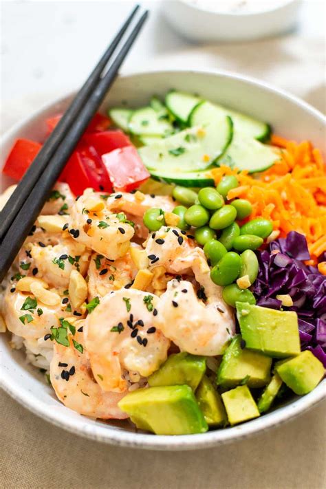 Easy Shrimp Poke Bowl Get On My Plate