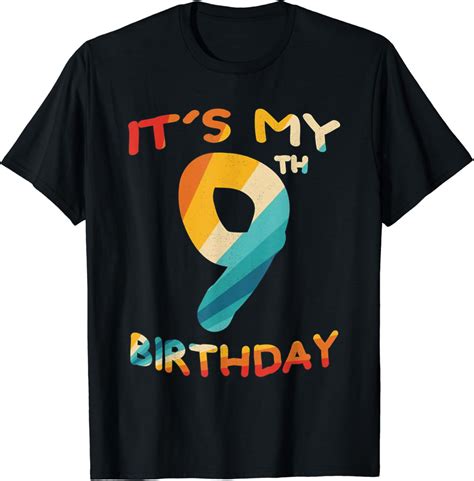 9th Birthday Shirt Its My 9th Birthday 9 Year Old Boy T Shirt Amazon