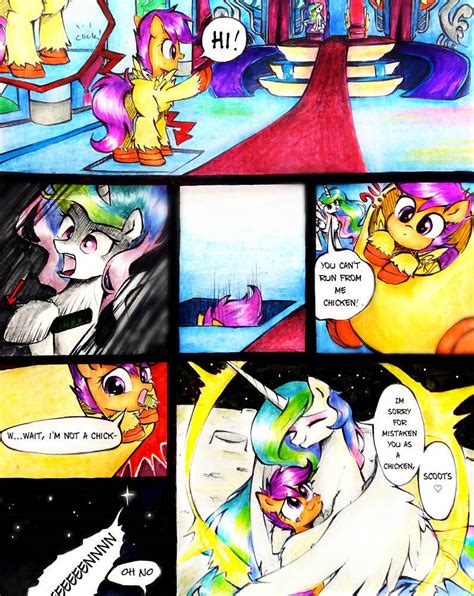 2547942 Safe Artist Liaaqila Princess Celestia Scootaloo Alicorn