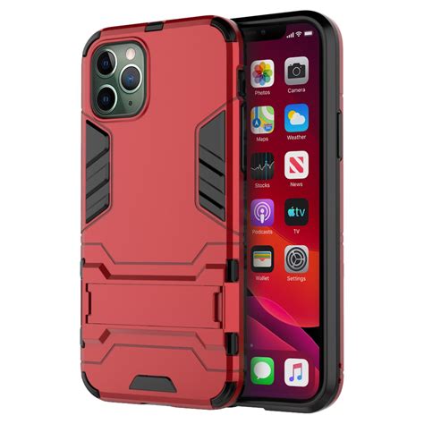 Slim Armour Shockproof Case For Apple Iphone Pro Red