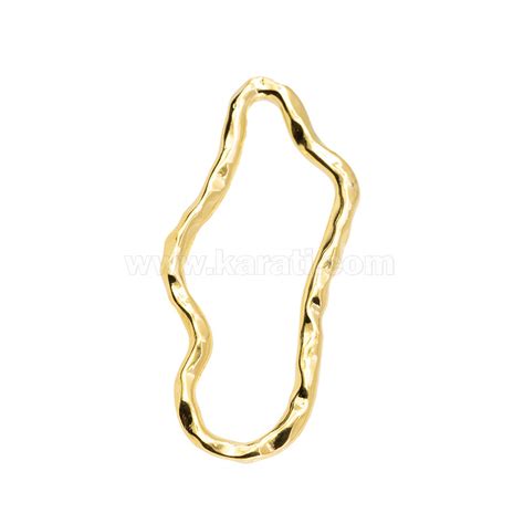 Separador Chapa Silueta Irregular Martillada 21 7x51mm Dorado Brillante