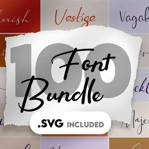 Crafting Handwritten Font Bundle Cricut Fonts Procreate Etsy