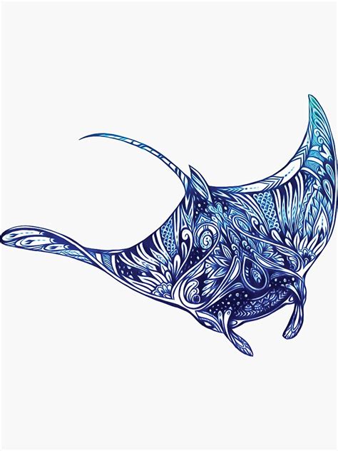 Manta Ray Sticker For Sale By Nu Bee Designs Redbubble