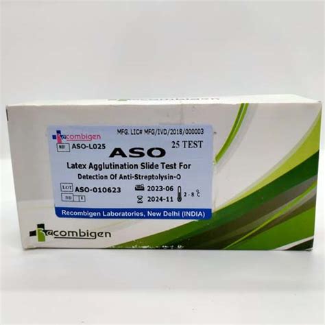 Aso Latex Test Kit Agglutination Test Recombigen