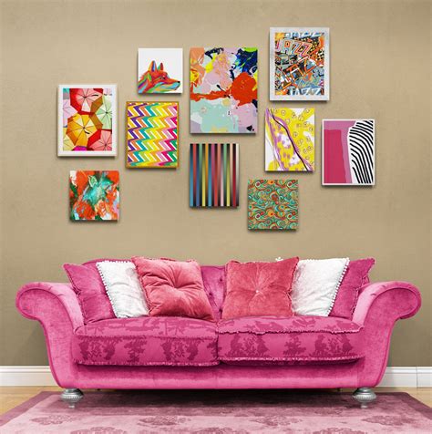 Eclectic Wall Art Gallery Wall Set Colorful Abstract Art | Etsy
