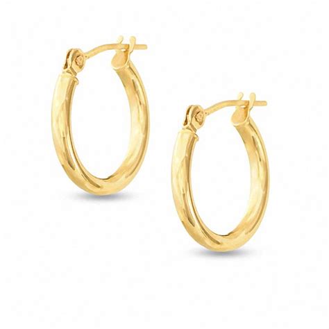 14mm Hoop Earrings In 14k Gold Peoples Jewellers