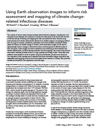 Satellite Data And Infectious Diseases Canada Ca