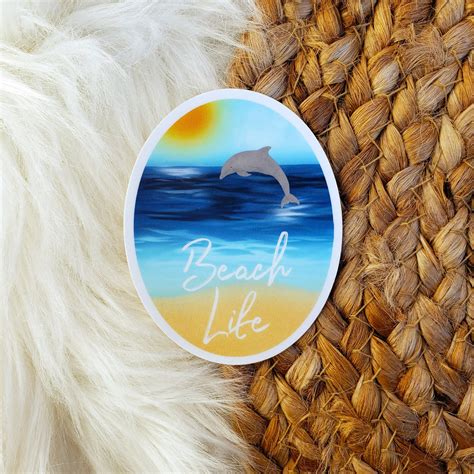 Beach Life Sticker Beach Sticker Ocean Sticker Summer Etsy