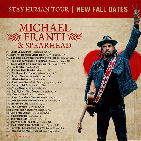 Stay Human Tour Extended Michael Franti Spearhead