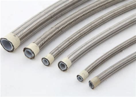 PS R14 Smooth PTFE Braided Hose AISI 304 Stainless Steel Braided Hose