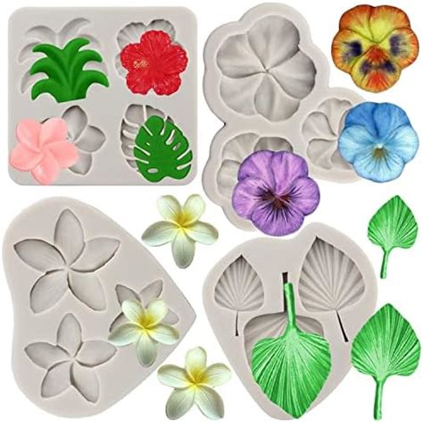 Amazon Mypracs Tropical Leaves Silicone Molds Fan Leaf Fondant