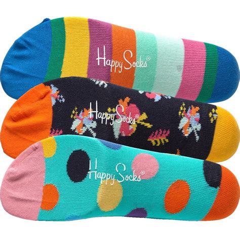 Buy Happy Socks Mens Three Pack Socks Multi