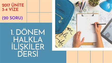 Ata AÖF Halkla İlişkiler ve Tanıtım Lisans 1 Sınıf 2017 ÜNİTE 3 4