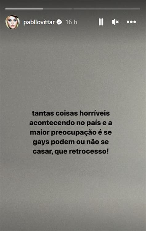 Pabllo Vittar Critica Aprovação De Projeto Que Proíbe Casamento