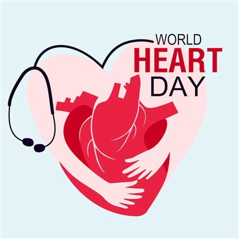 Premium Vector | Vector illustration world heart day background. hand ...