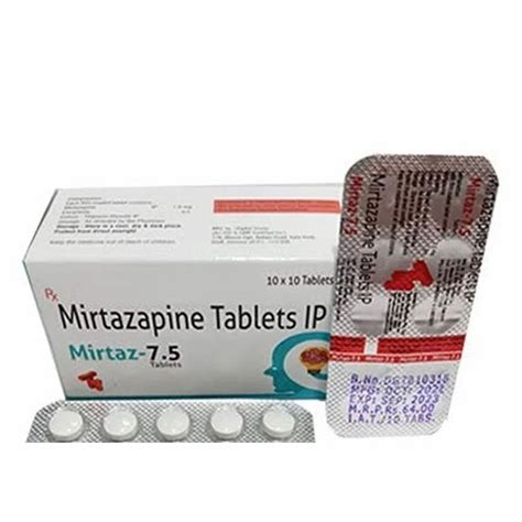 Mirtaz Mirtazapine Tablets Ip At Rs Box Pharmaceutical