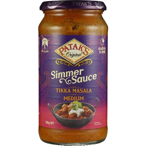 Patak S Simmer Sauce Tikka Masala 500g Woolworths