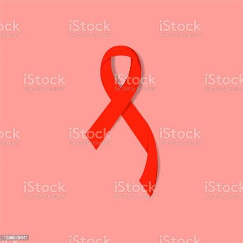 빨간색 리본 Hiv 평평한 스타일의 에이즈 일러스트 세계 원조 의 날 기호 벡터 12월에 대한 스톡 벡터 아트 및 기타 이미지