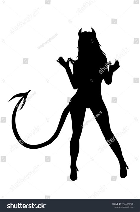 Demon Girl Silhouette