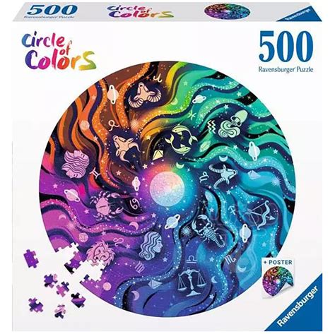 Ravensburger Circle Of Colors Astrology Round Puzzle 500pcs Puzzles