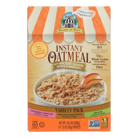 Bakery On Main Instant Oatmeal - Case of 6 - 10.5 oz., Case of 6 - 10.5 ...