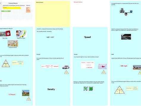 Compound Measures Maths GCSE Foundation PowerPoint ActivInspire