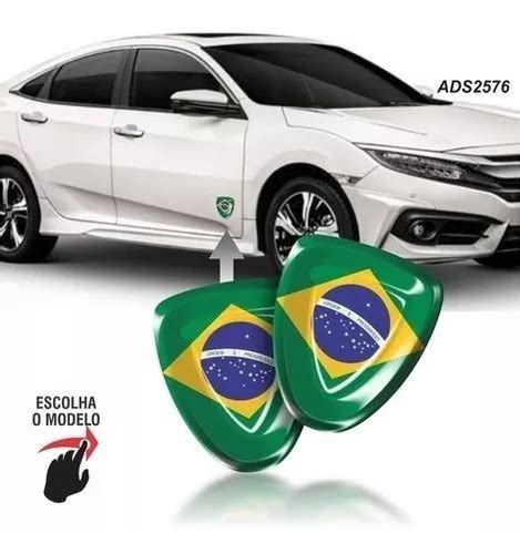 Adesivo Emblema Escudos Bandeiras Resinados Brasil Parcelamento Sem Juros