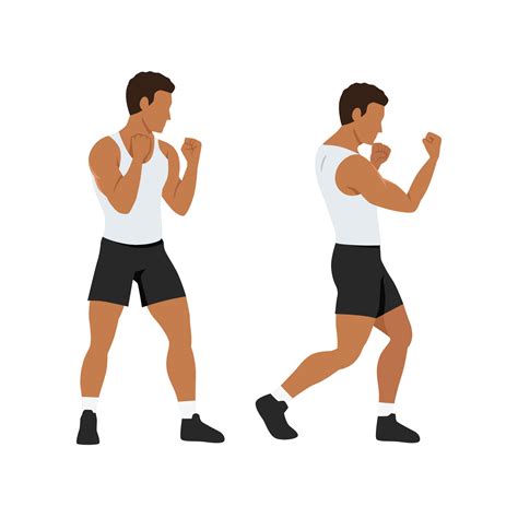 hombre formación boxeo. uppercut paso por paso. 35529299 Vector en Vecteezy